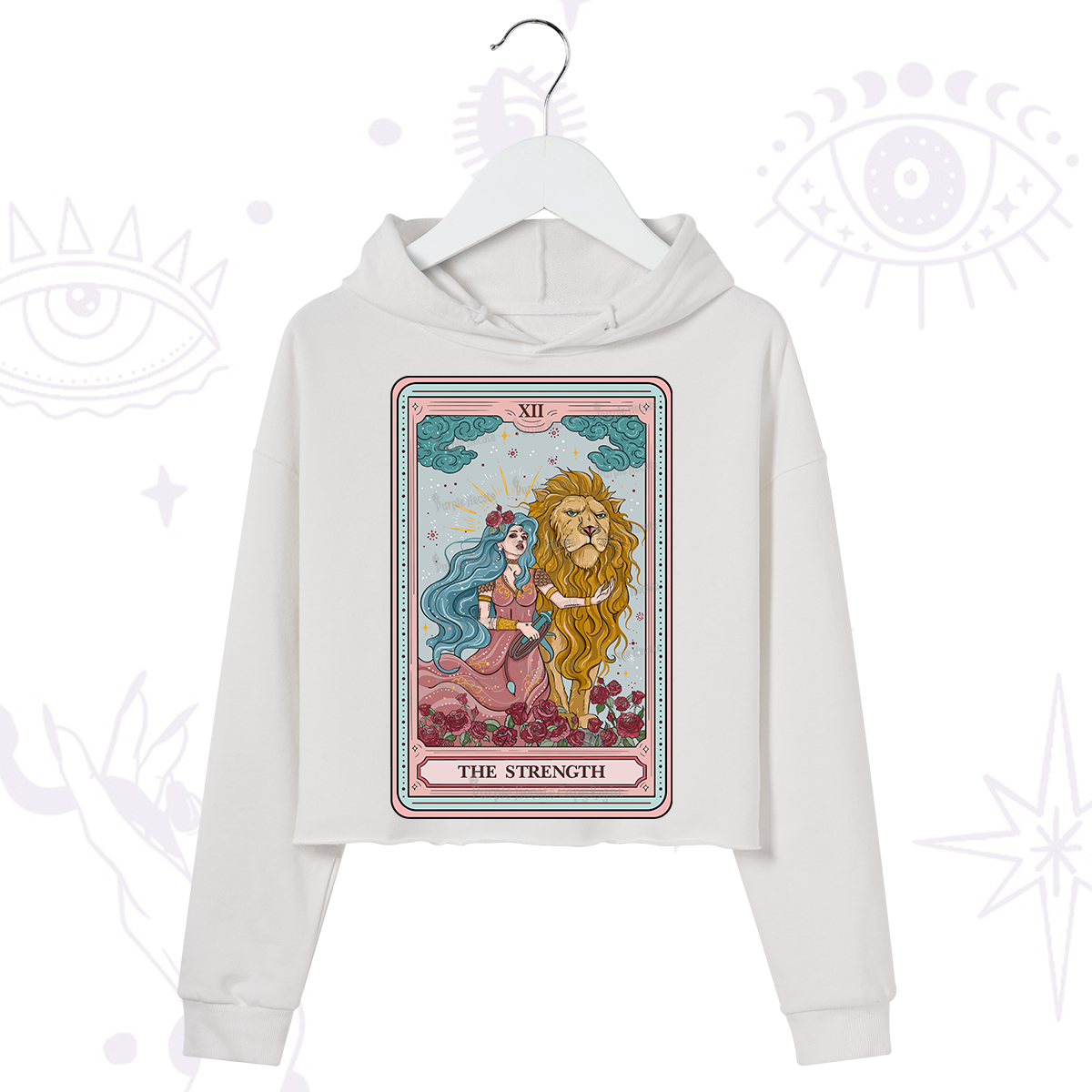 Purplehecate The Strength Tarot Crop Hoodie