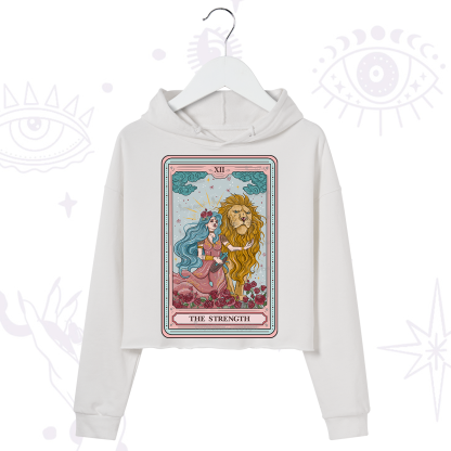 Purplehecate The Strength Tarot Crop Hoodie