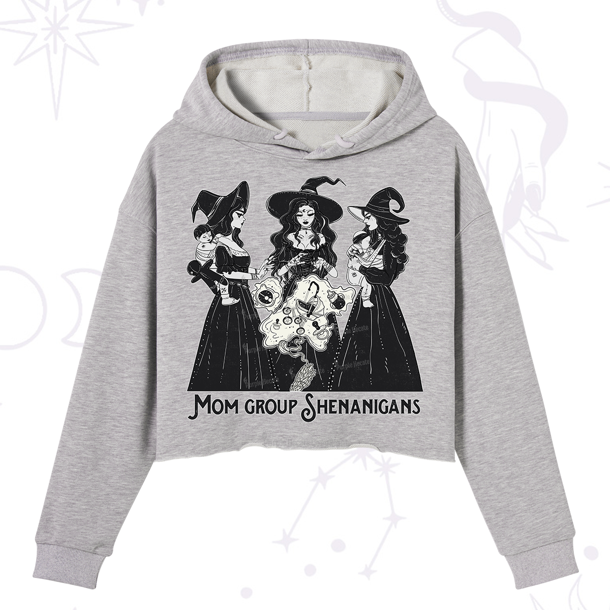Purplehecate Mom Group Shenanigans Crop Hoodie