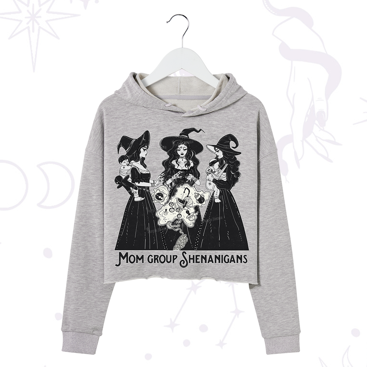 Purplehecate Mom Group Shenanigans Crop Hoodie