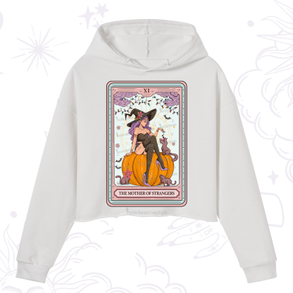Purplehecate The Mother Of Strangers Tarot Crop Hoodie