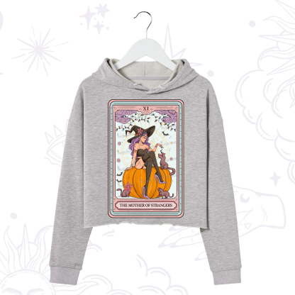 Purplehecate The Mother Of Strangers Tarot Crop Hoodie