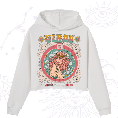 Purplehecate Virgo Cosmic Zodiac Crop Hoodie