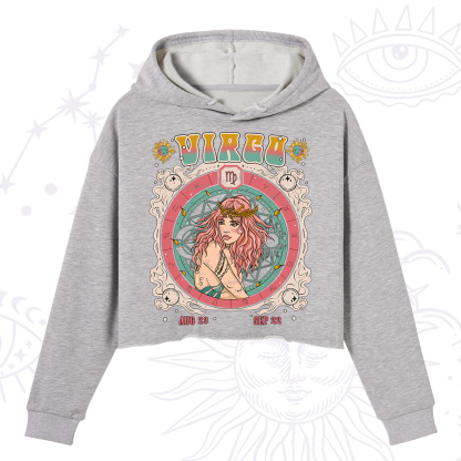 Purplehecate Virgo Cosmic Zodiac Crop Hoodie