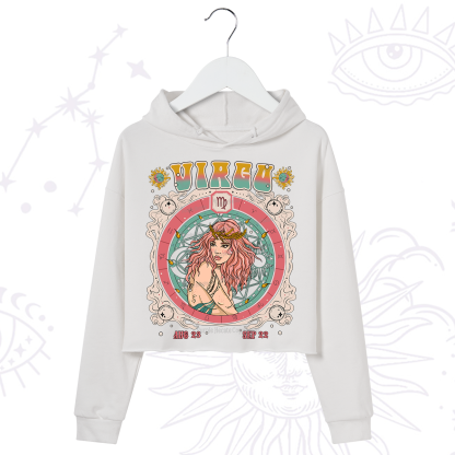 Purplehecate Virgo Cosmic Zodiac Crop Hoodie
