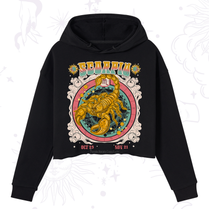 Purplehecate Scorpio Cosmic Zodiac Crop Hoodie