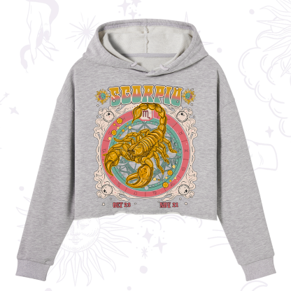 Purplehecate Scorpio Cosmic Zodiac Crop Hoodie