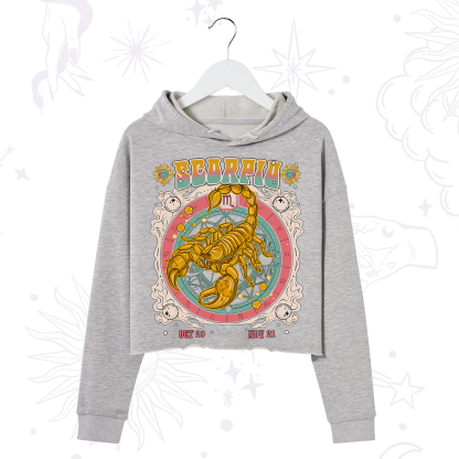 Purplehecate Scorpio Cosmic Zodiac Crop Hoodie