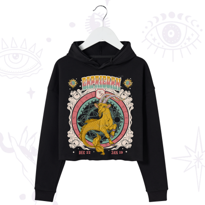 Purplehecate Capricorn Cosmic Zodiac Crop Hoodie