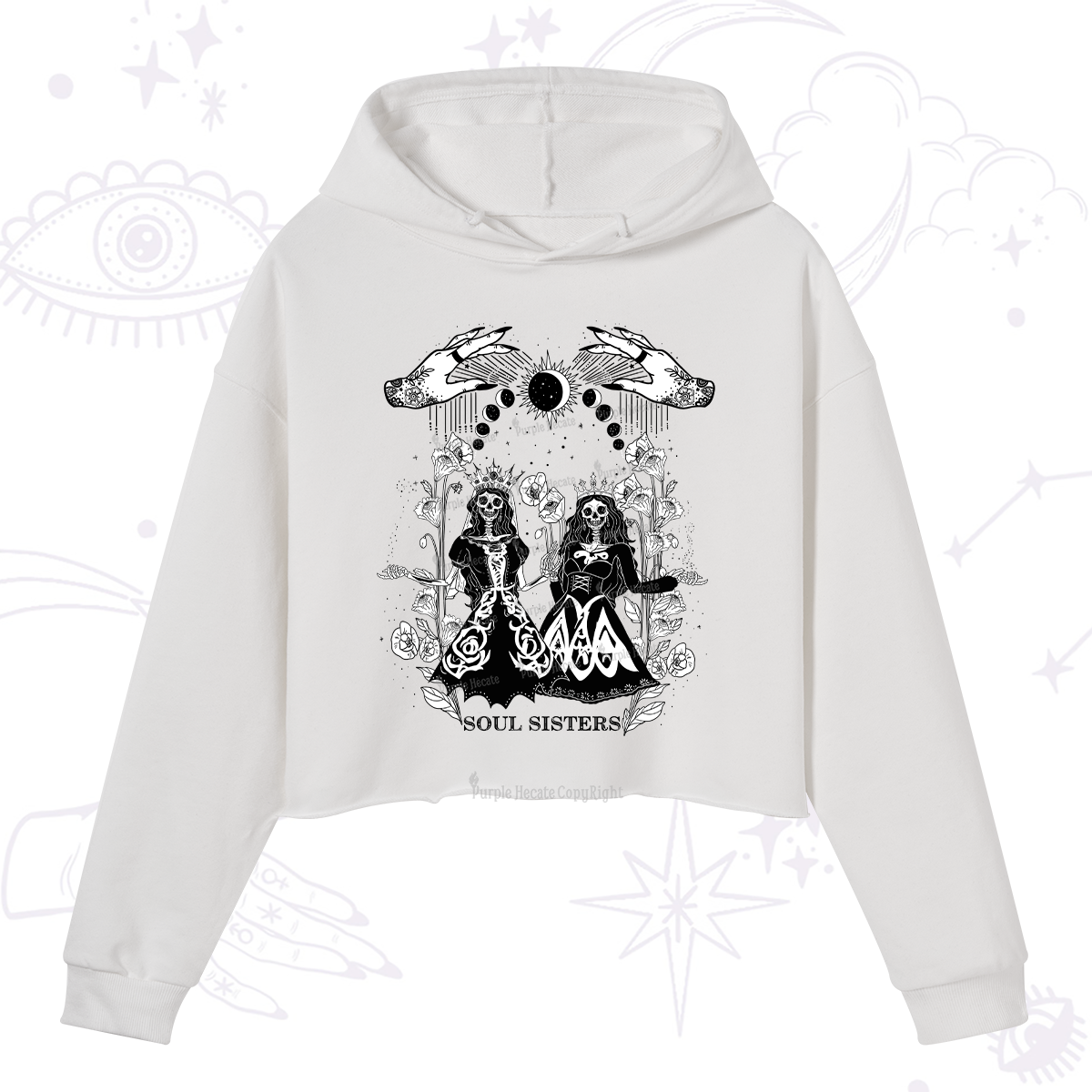 Purplehecate Soul Sister Crop Hoodie