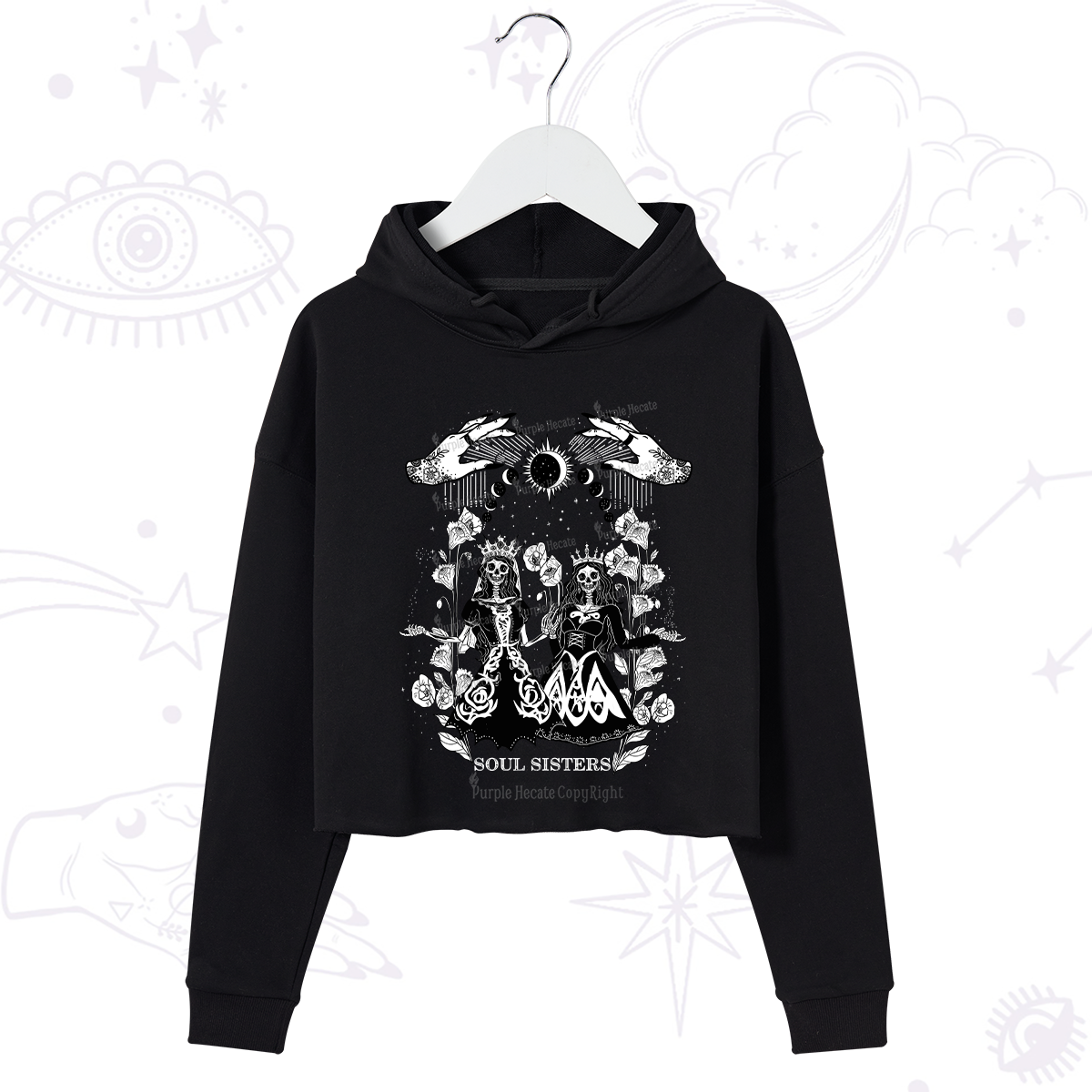 Purplehecate Soul Sister Crop Hoodie