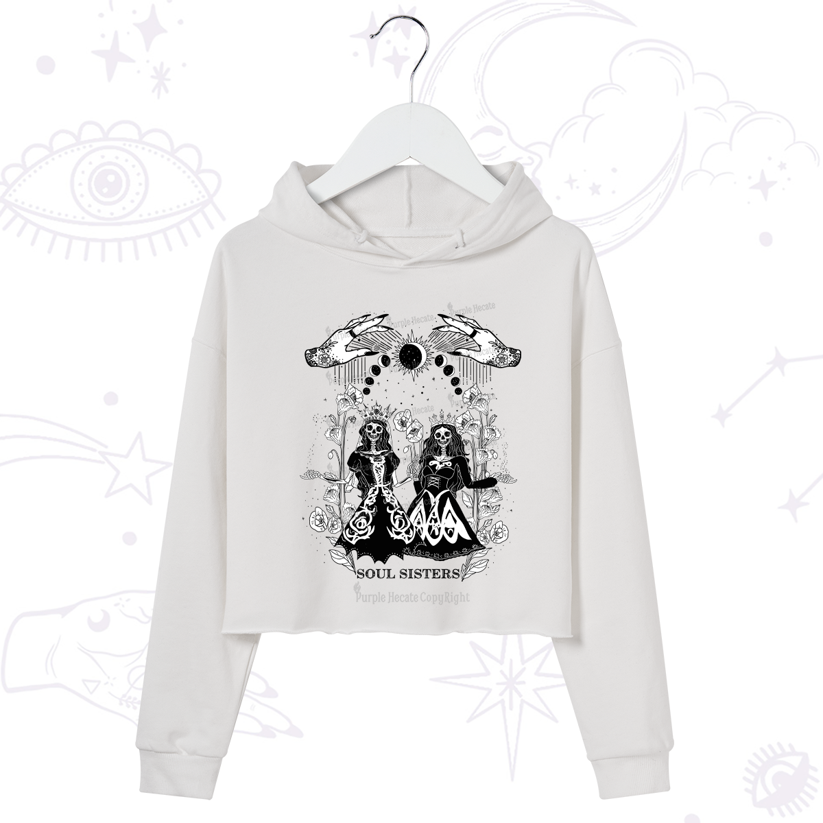 Purplehecate Soul Sister Crop Hoodie