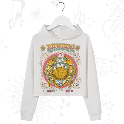 Purplehecate Cancer Cosmic Zodiac Crop Hoodie