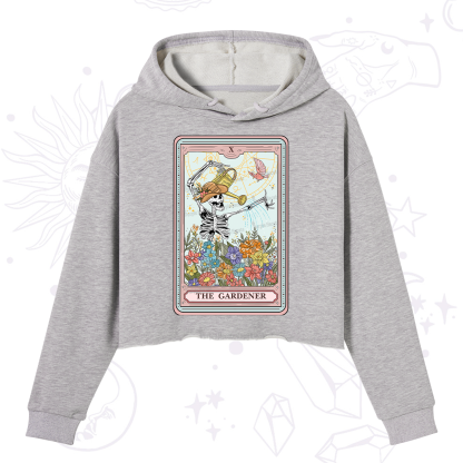 Purplehecate The Gardener Tarot Card Crop Hoodie