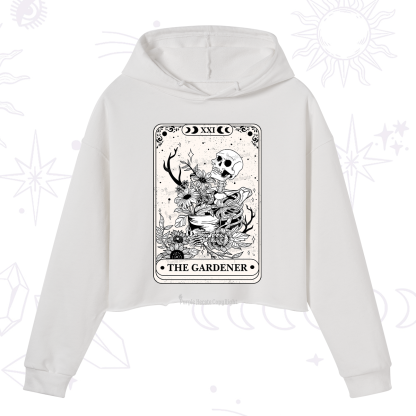 [Copy]Purplehecate The Gardener Tarot Card Crop Hoodie