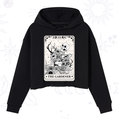 [Copy]Purplehecate The Gardener Tarot Card Crop Hoodie