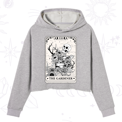 [Copy]Purplehecate The Gardener Tarot Card Crop Hoodie