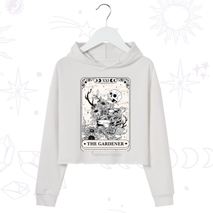 [Copy]Purplehecate The Gardener Tarot Card Crop Hoodie