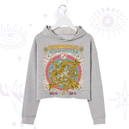 Purplehecate Sagittarius Cosmic Zodiac Crop Hoodie