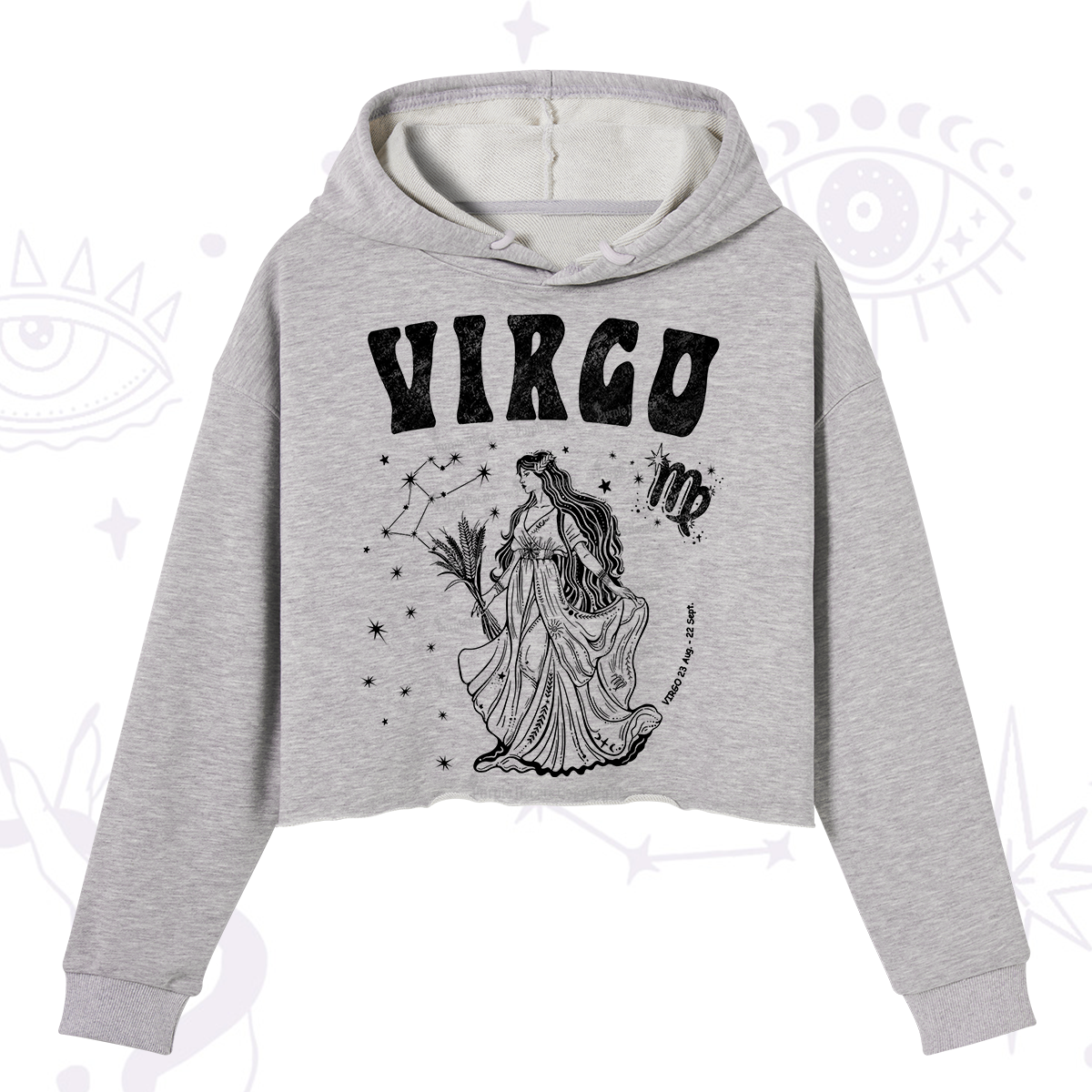 Purplehecate Virgo Starshine Zodiac Crop Hoodie