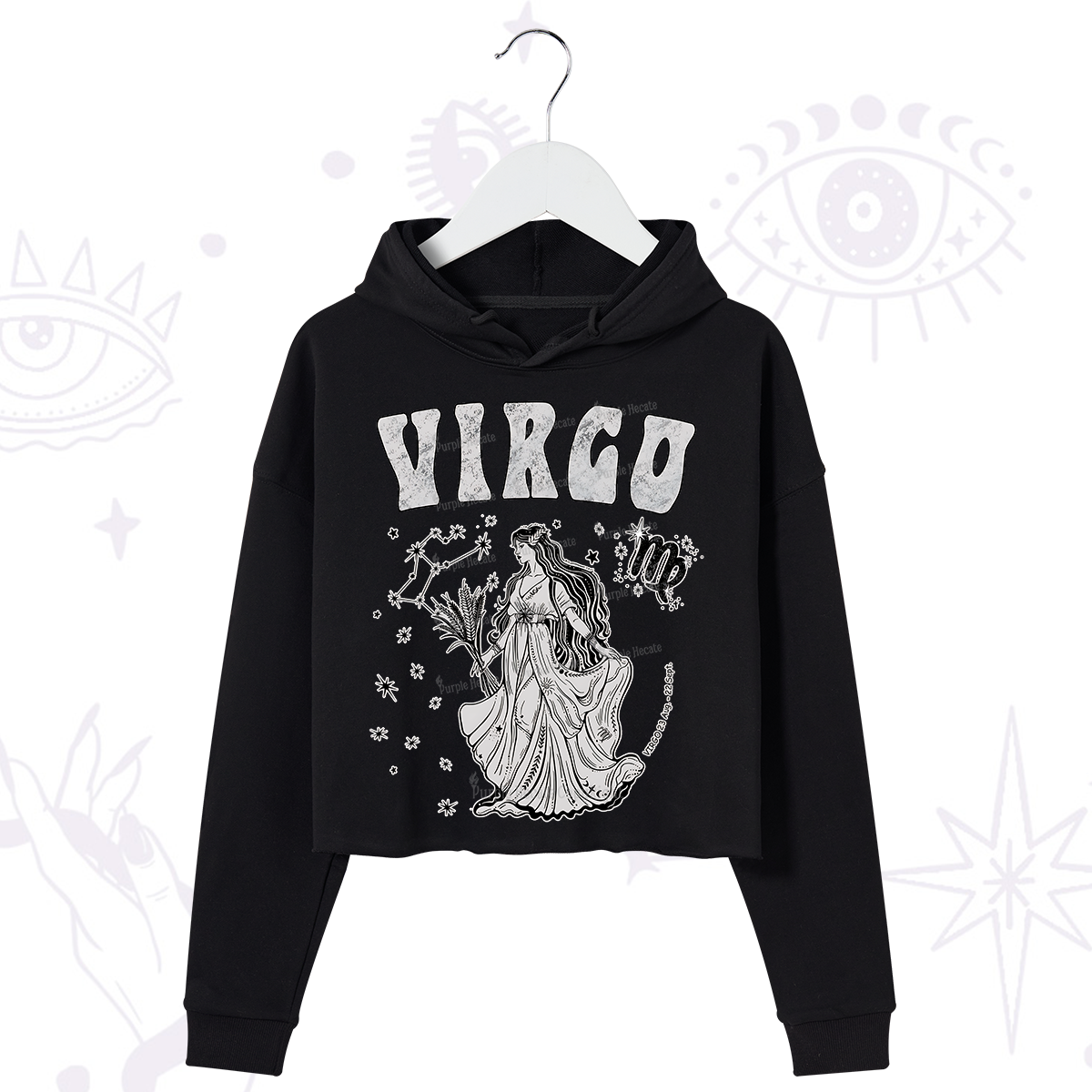Purplehecate Virgo Starshine Zodiac Crop Hoodie
