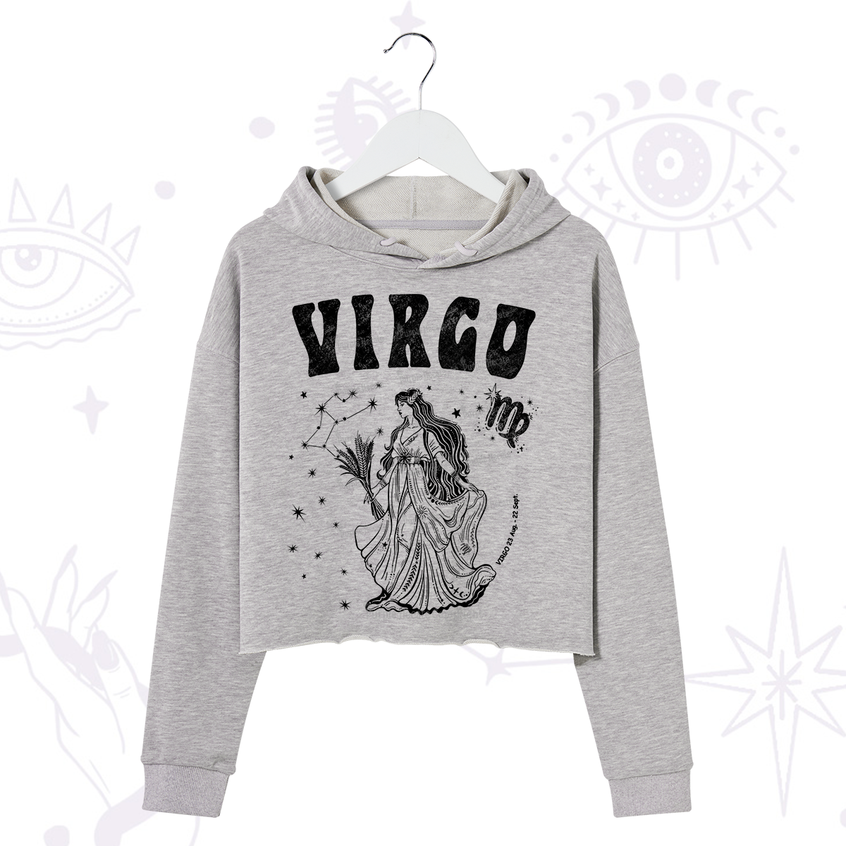 Purplehecate Virgo Starshine Zodiac Crop Hoodie
