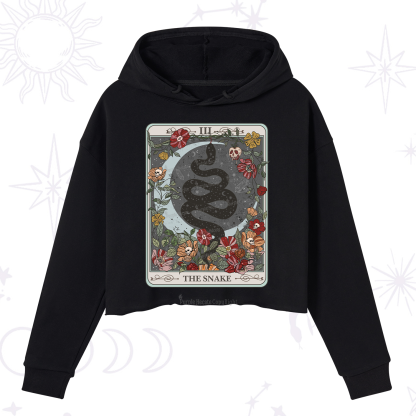 Purplehecate The Snake Tarot Crop Hoodie