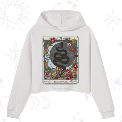 Purplehecate The Snake Tarot Crop Hoodie
