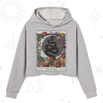 Purplehecate The Snake Tarot Crop Hoodie