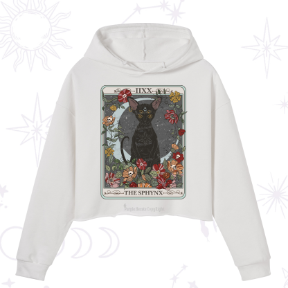 Purplehecate The Sphynx Tarot Crop Hoodie