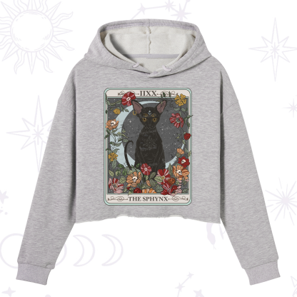 Purplehecate The Sphynx Tarot Crop Hoodie