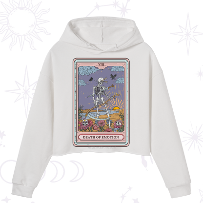 Purplehecate The Death Of Emotion Tarot Crop Hoodie