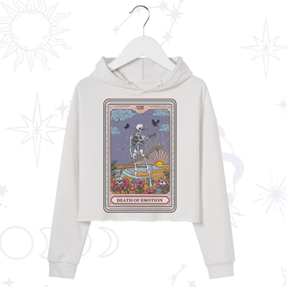 Purplehecate The Death Of Emotion Tarot Crop Hoodie