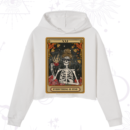 Purplehecate The Everything Fine Tarot Crop Hoodie