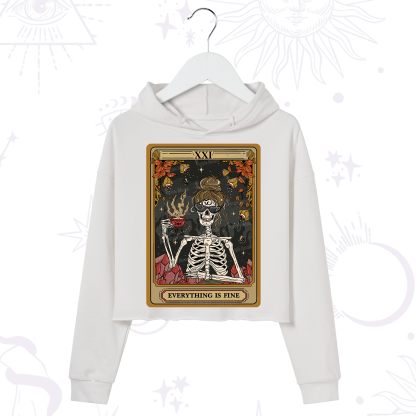 Purplehecate The Everything Fine Tarot Crop Hoodie