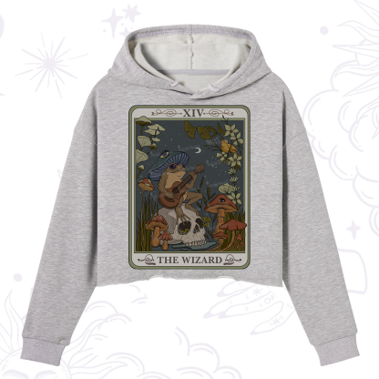 Purplehecate The Wizard Tarot Crop Hoodie