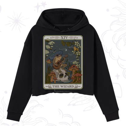 Purplehecate The Wizard Tarot Crop Hoodie