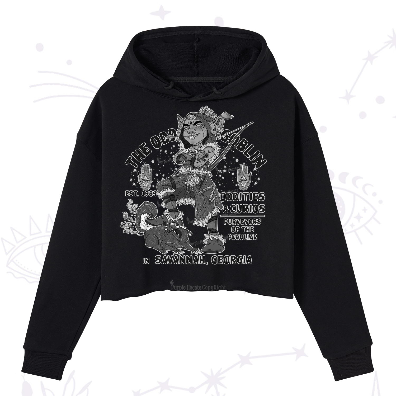 Purplehecate The Odd Goblin Crop Hoodie