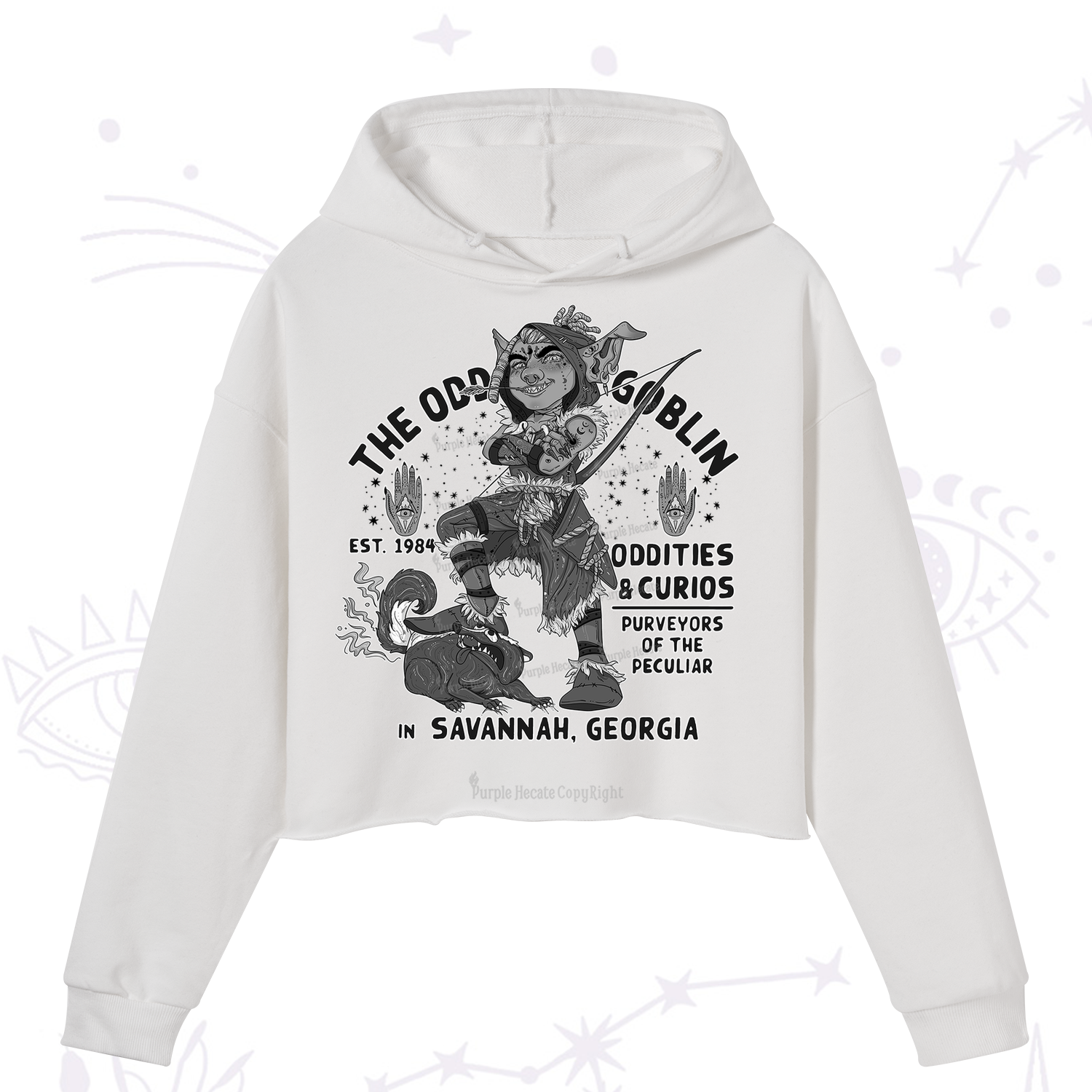 Purplehecate The Odd Goblin Crop Hoodie