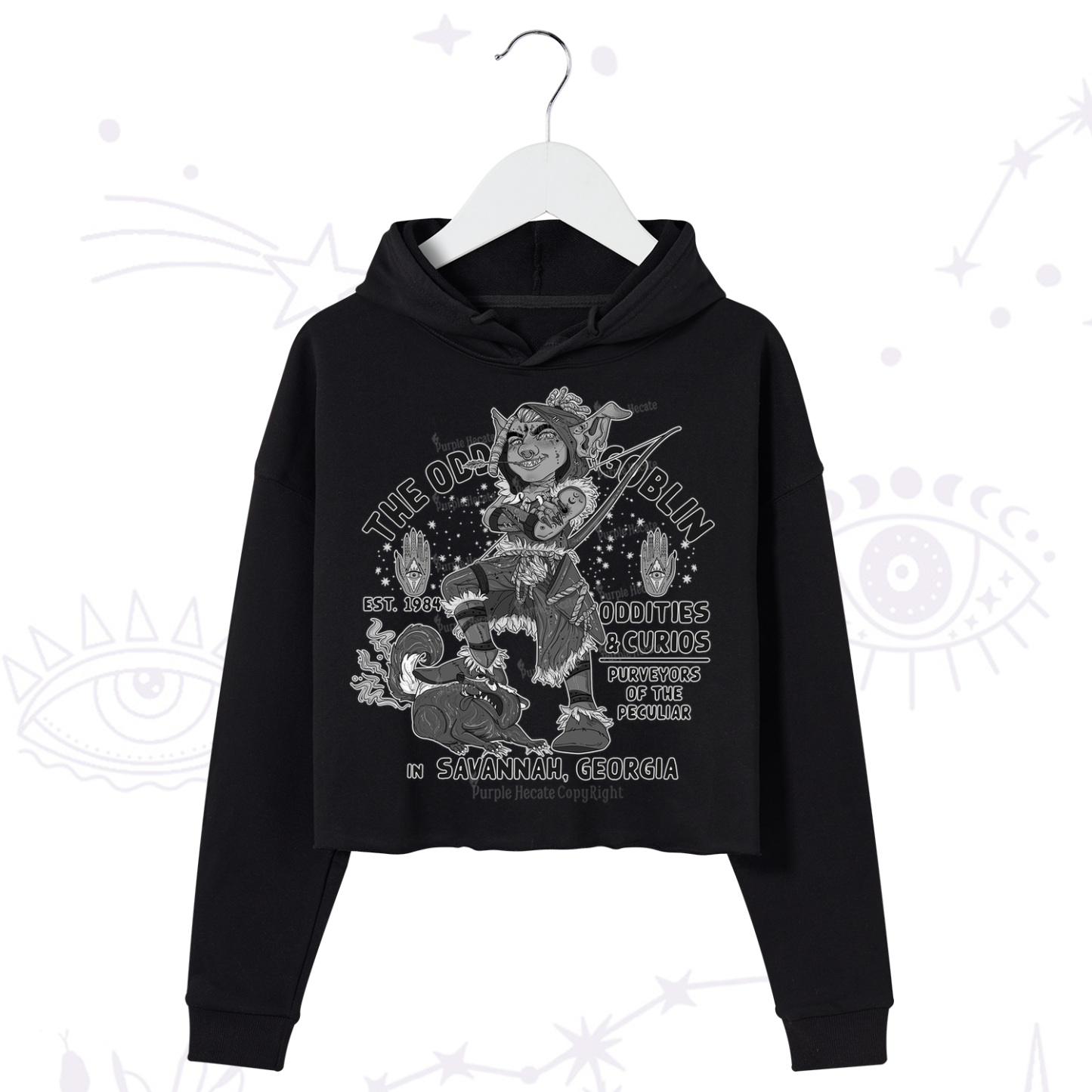 Purplehecate The Odd Goblin Crop Hoodie