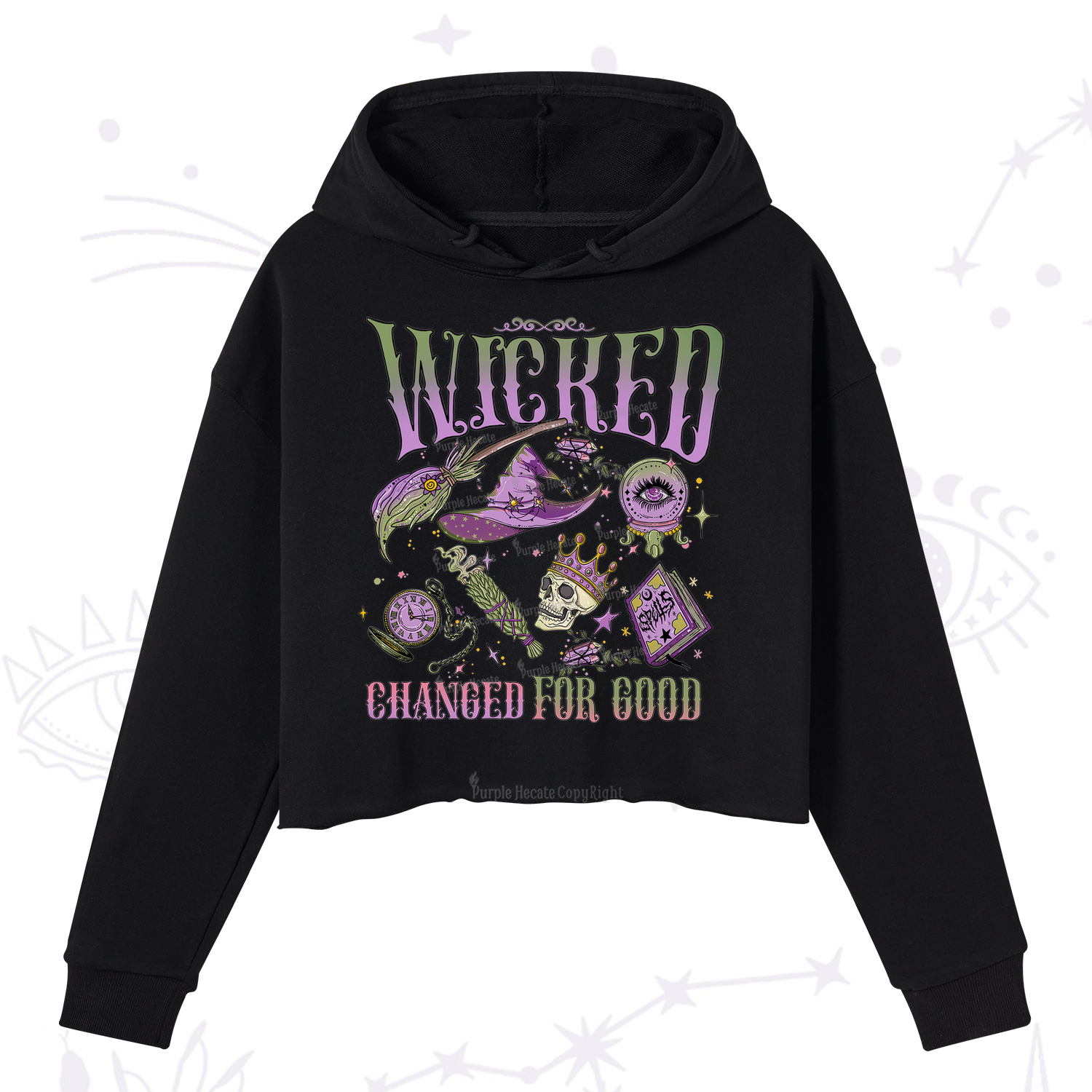 Purplehecate Wicked Changed For Good Crop Hoodie