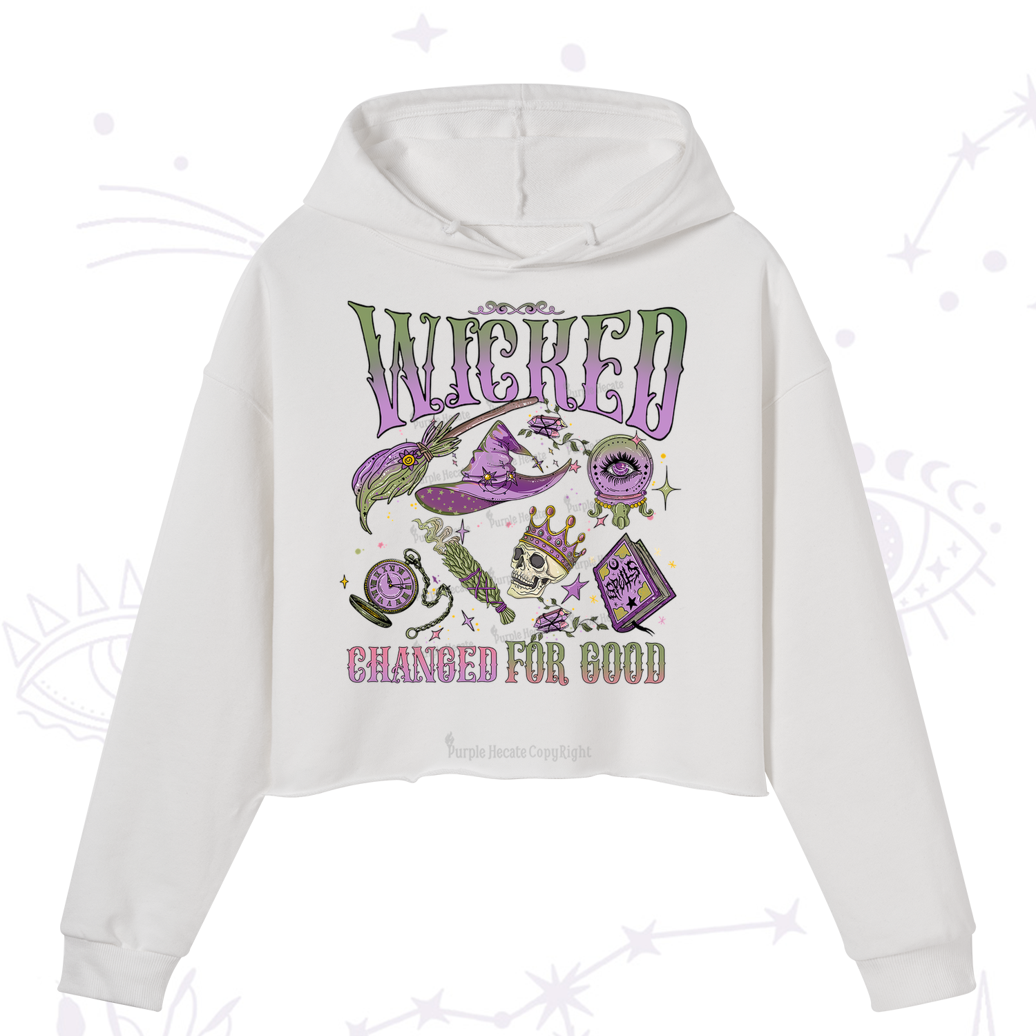 Purplehecate Wicked Changed For Good Crop Hoodie