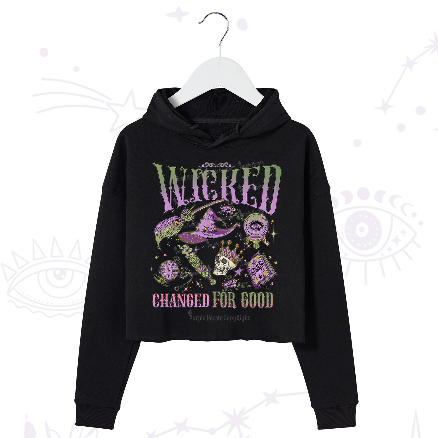 Purplehecate Wicked Changed For Good Crop Hoodie