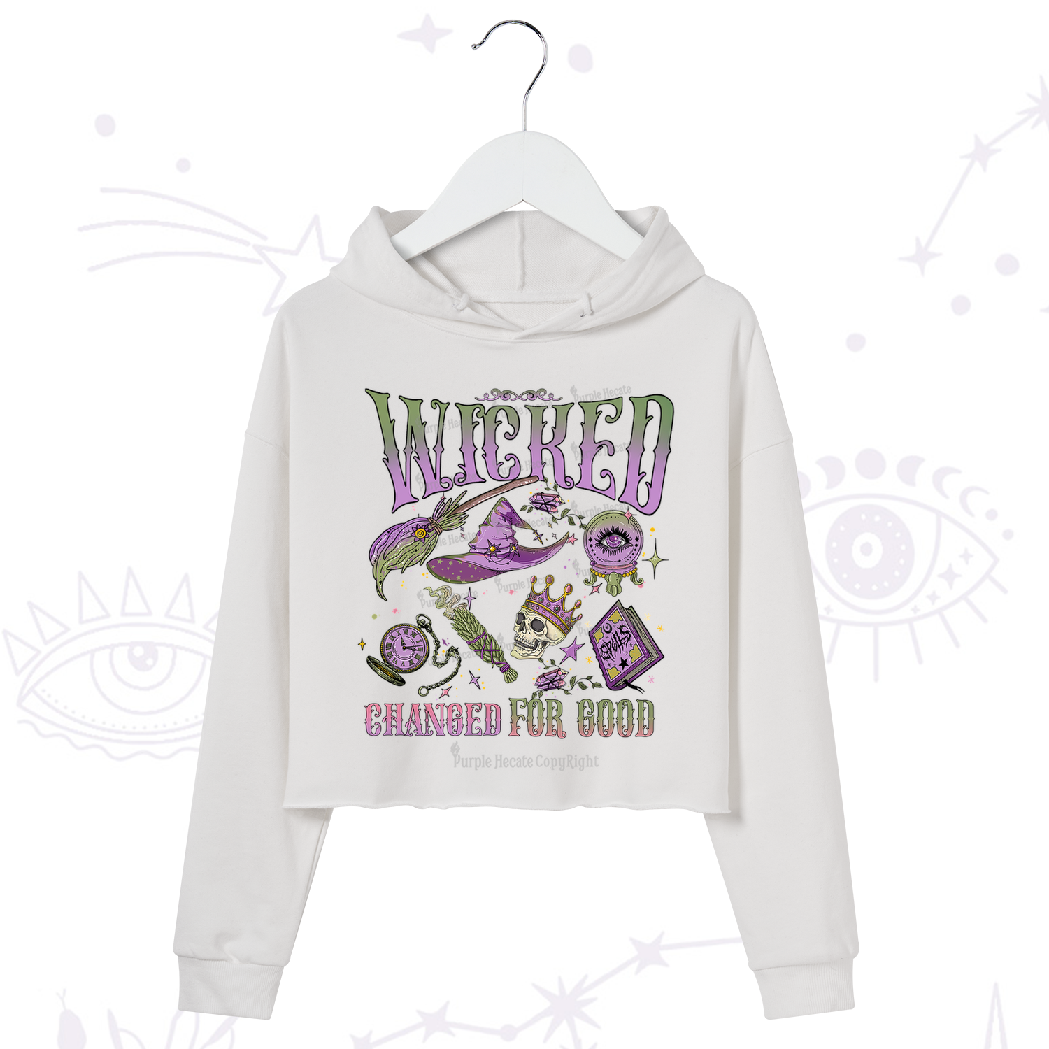 Purplehecate Wicked Changed For Good Crop Hoodie