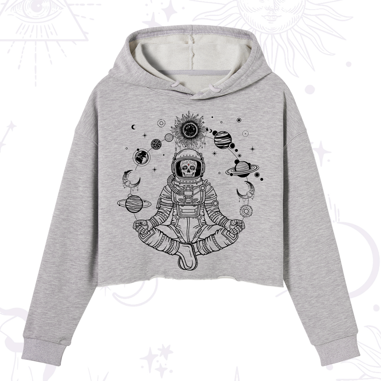 Purplehecate Cosmic Meditator Crop Hoodie