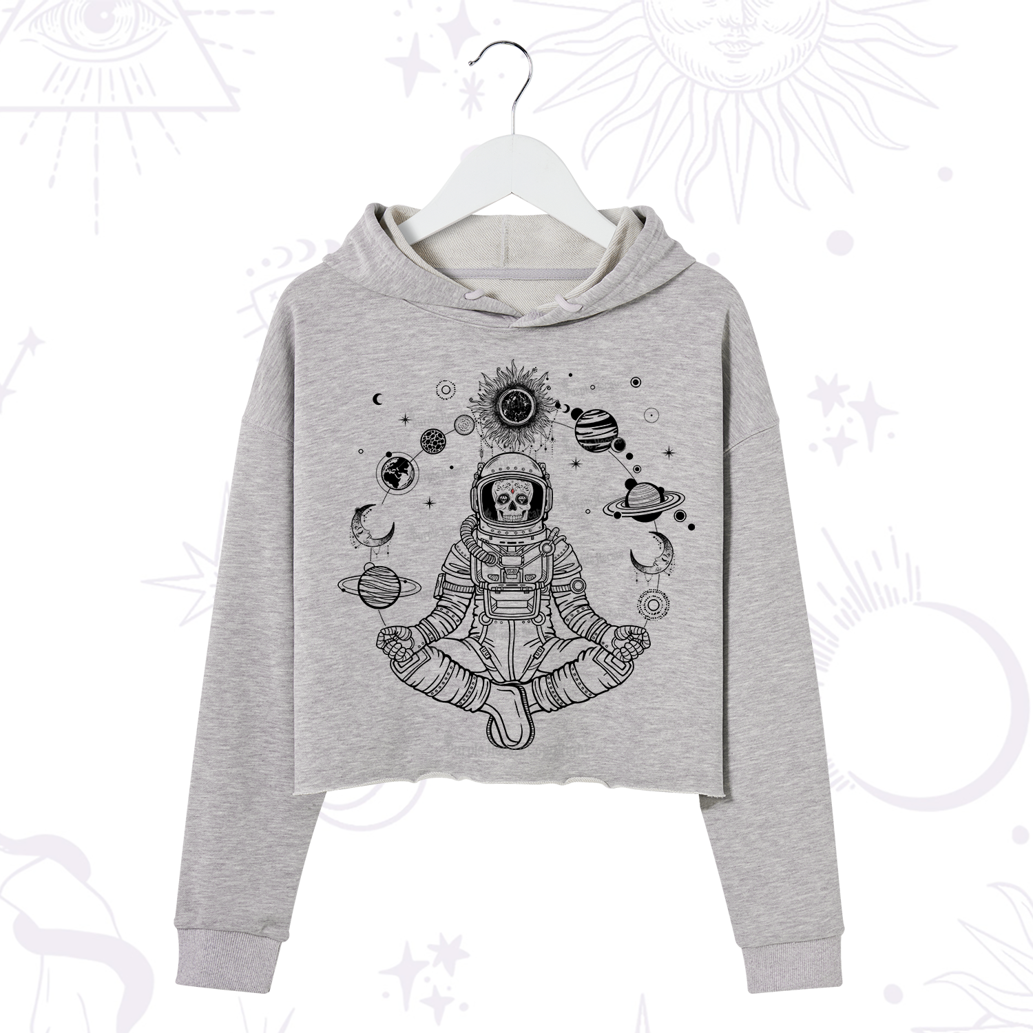 Purplehecate Cosmic Meditator Crop Hoodie