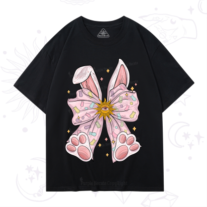 Purplehecate Mystical Bunny Bow Easter T-Shirt