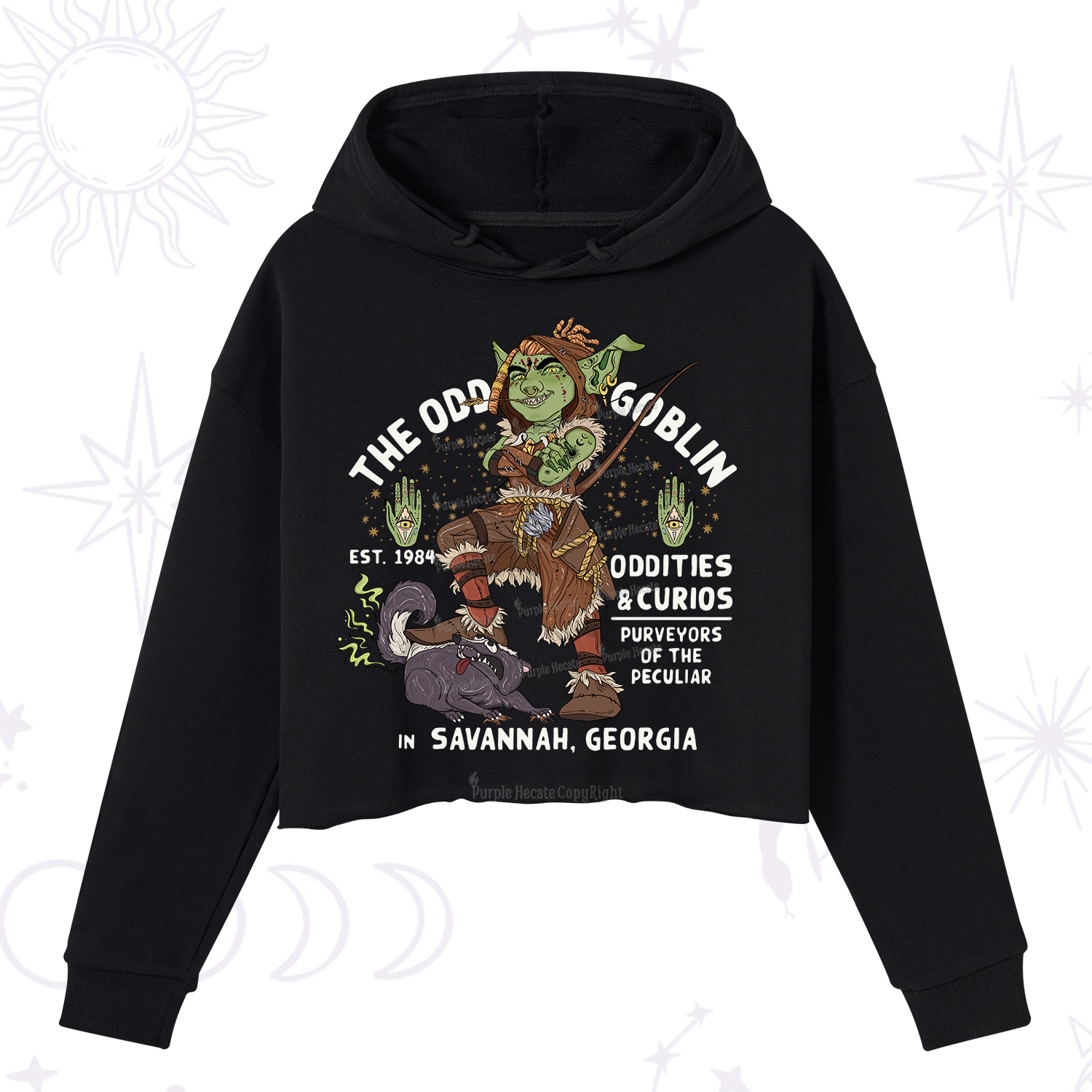 Purplehecate The Odd Goblin Crop Hoodie