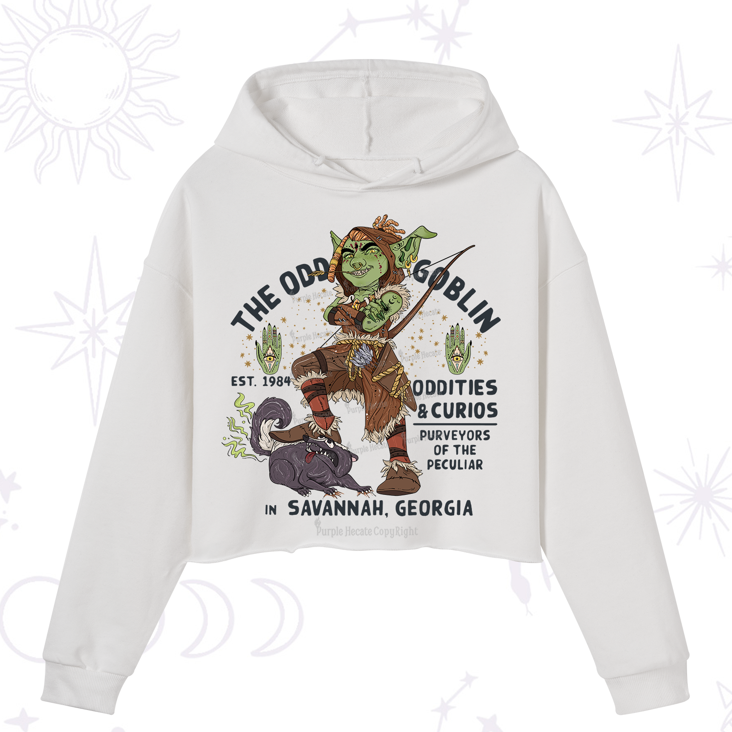 Purplehecate The Odd Goblin Crop Hoodie
