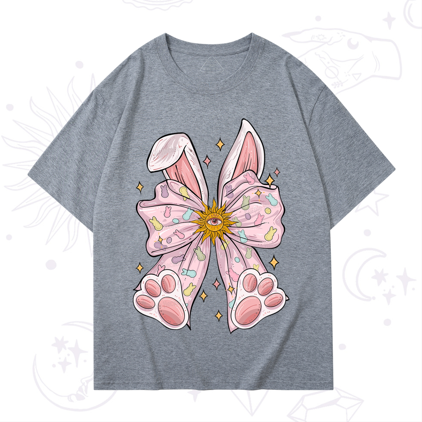Purplehecate Mystical Bunny Bow Easter T-Shirt